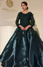 Emerald Noir Couture Ball Gown