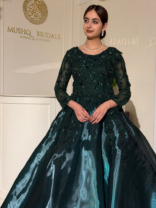 Emerald Noir Couture Ball Gown