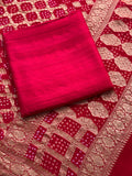 Wedding Wear Maroon Banarasi Suit with Rich Gold Zari Detailing