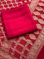 Wedding Wear Maroon Banarasi Suit with Rich Gold Zari Detailing
