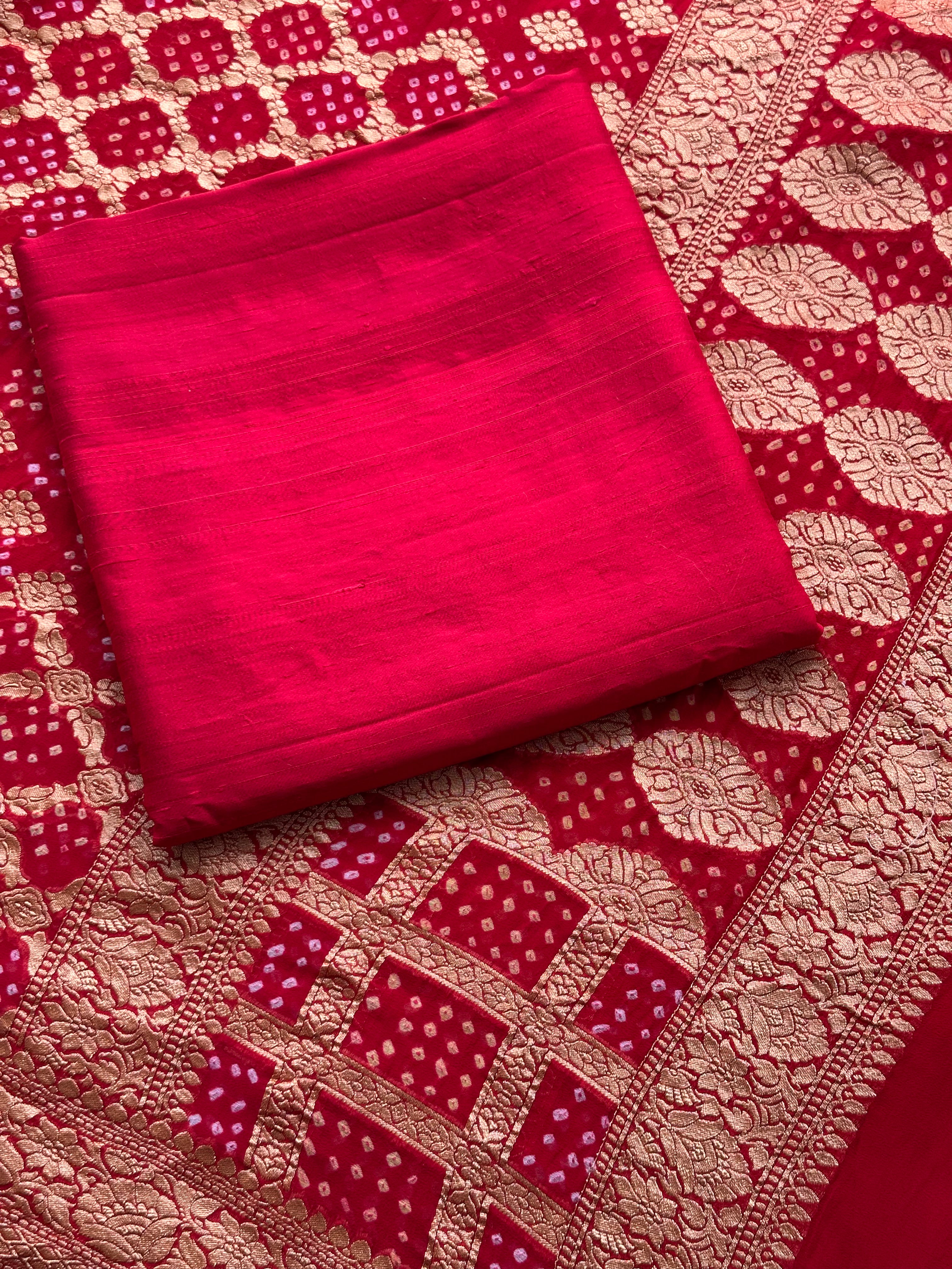 Wedding Wear Maroon Banarasi Suit with Rich Gold Zari Detailing
