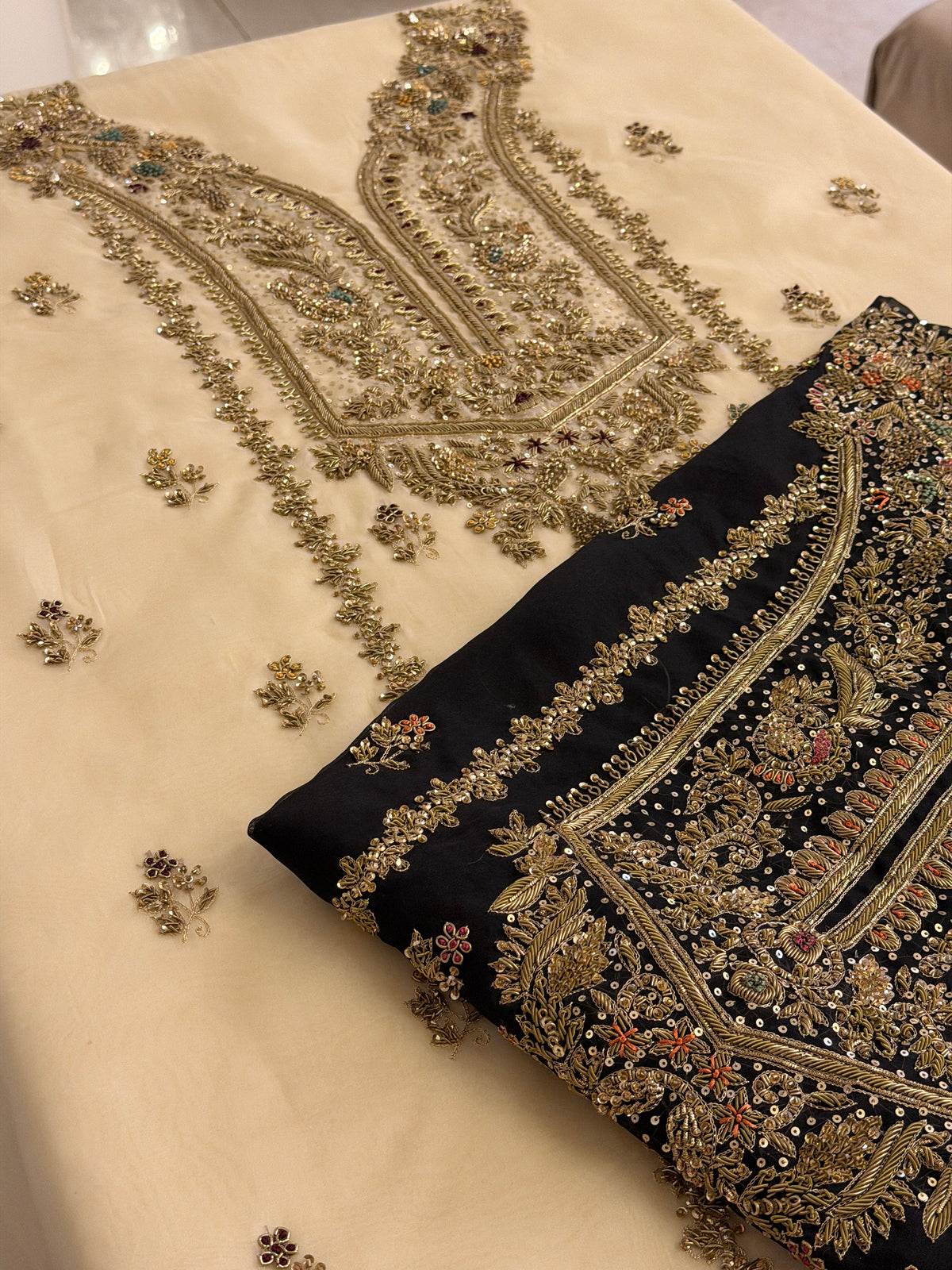 Noor Jahan – Design 01 | Luxury Pure Organza Handcrafted Suit