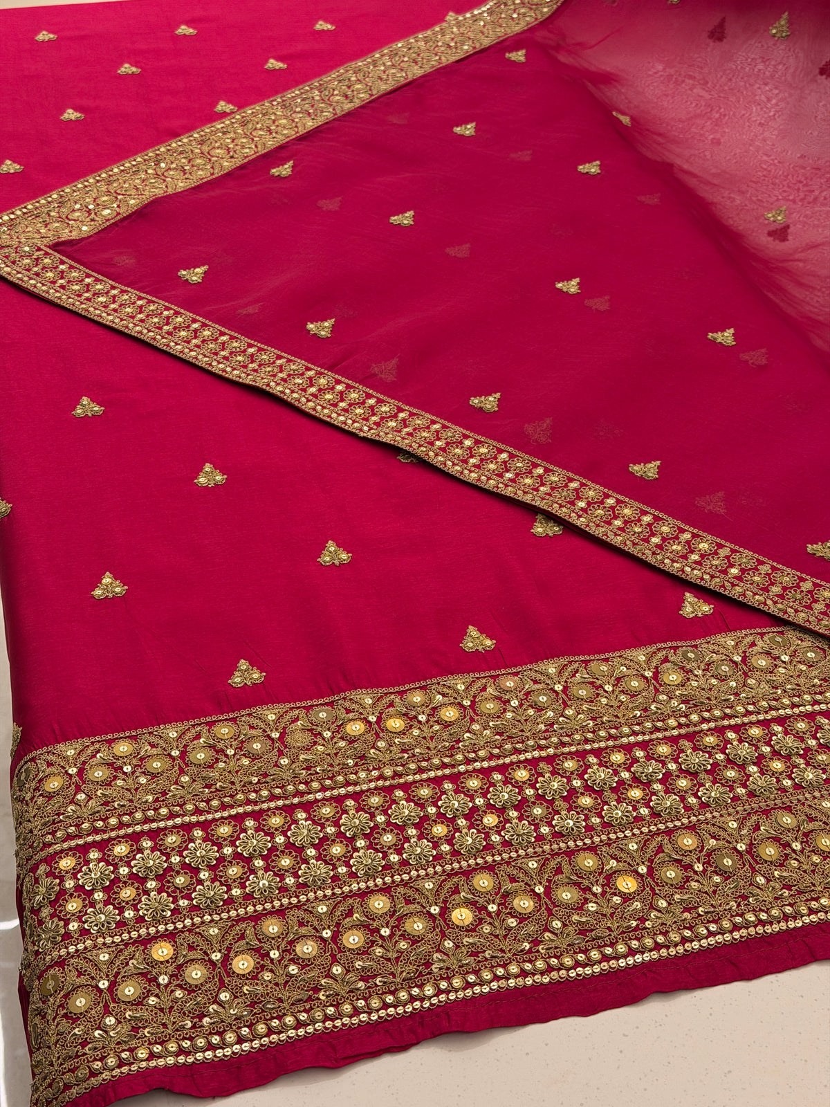 Ruby Royale – Sabya-Inspired Luxury Bridal Suit