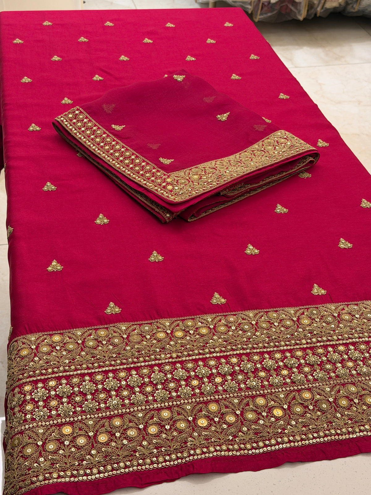 Ruby Royale – Sabya-Inspired Luxury Bridal Suit