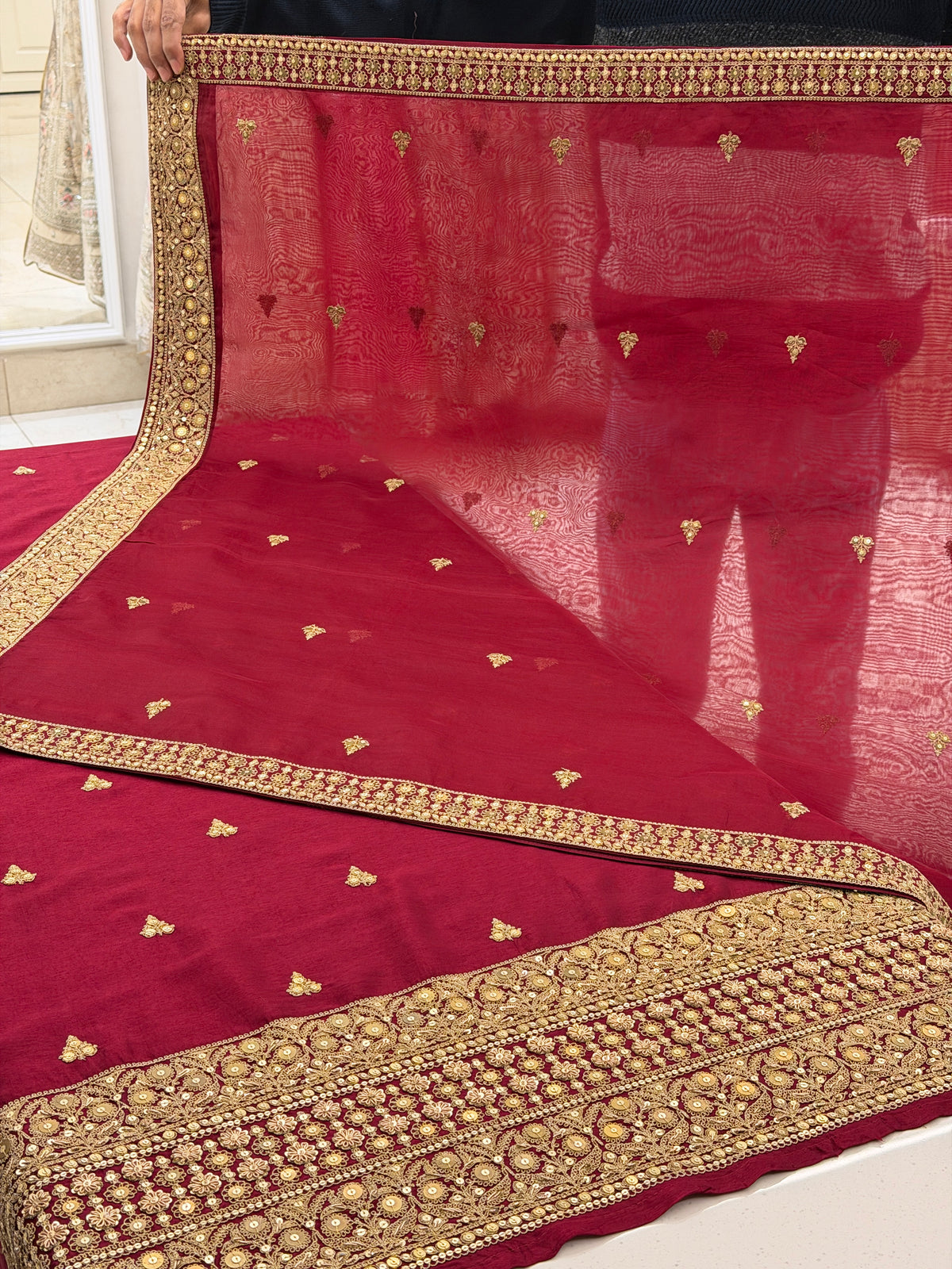 Ruby Royale – Sabya-Inspired Luxury Bridal Suit