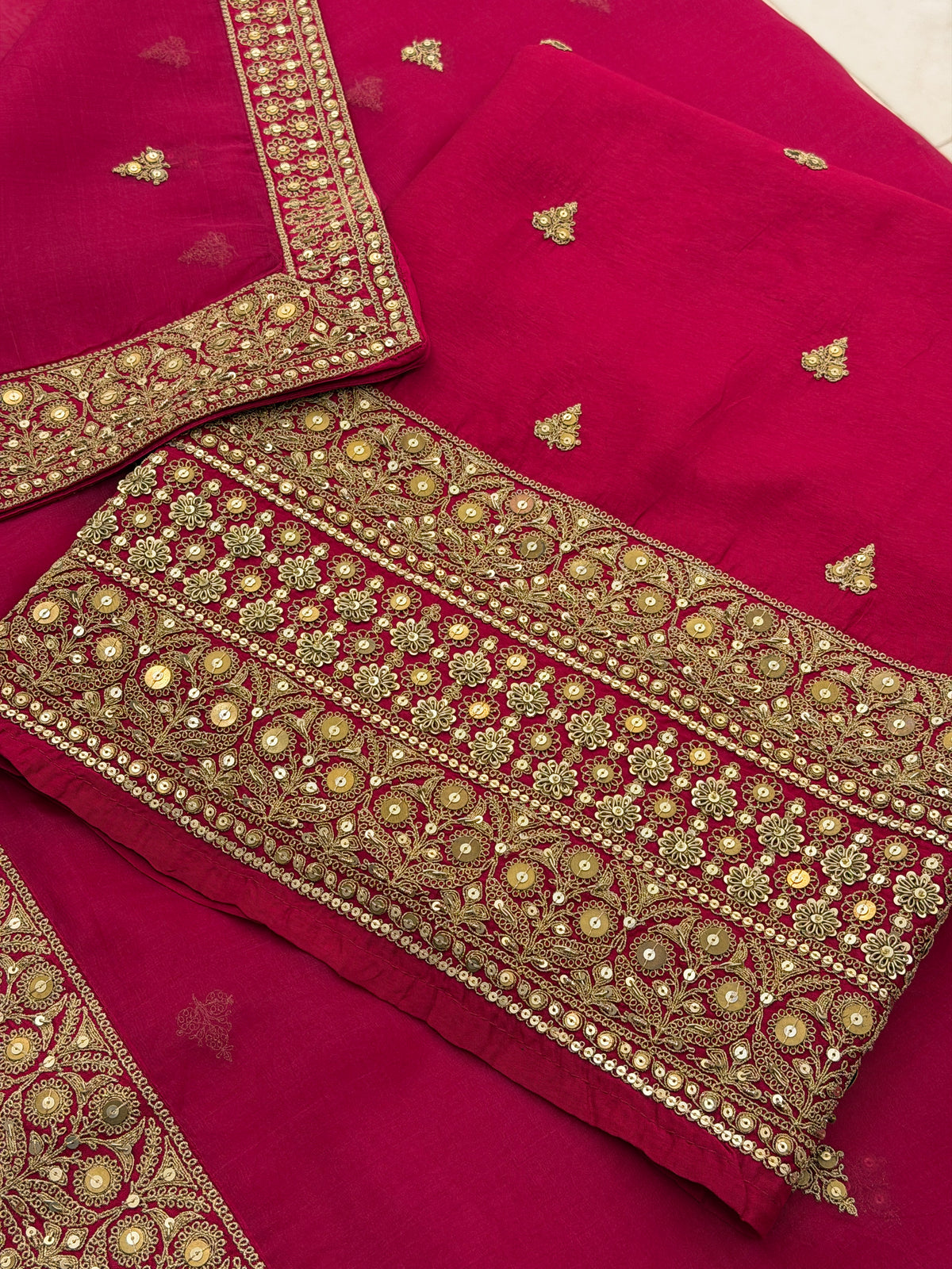 Ruby Royale – Sabya-Inspired Luxury Bridal Suit