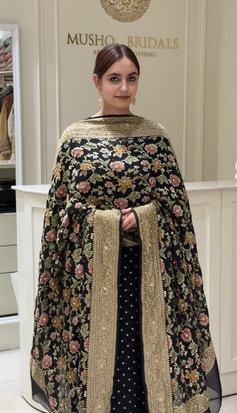 Handloom Zari & Dabka Georgette Ensemble