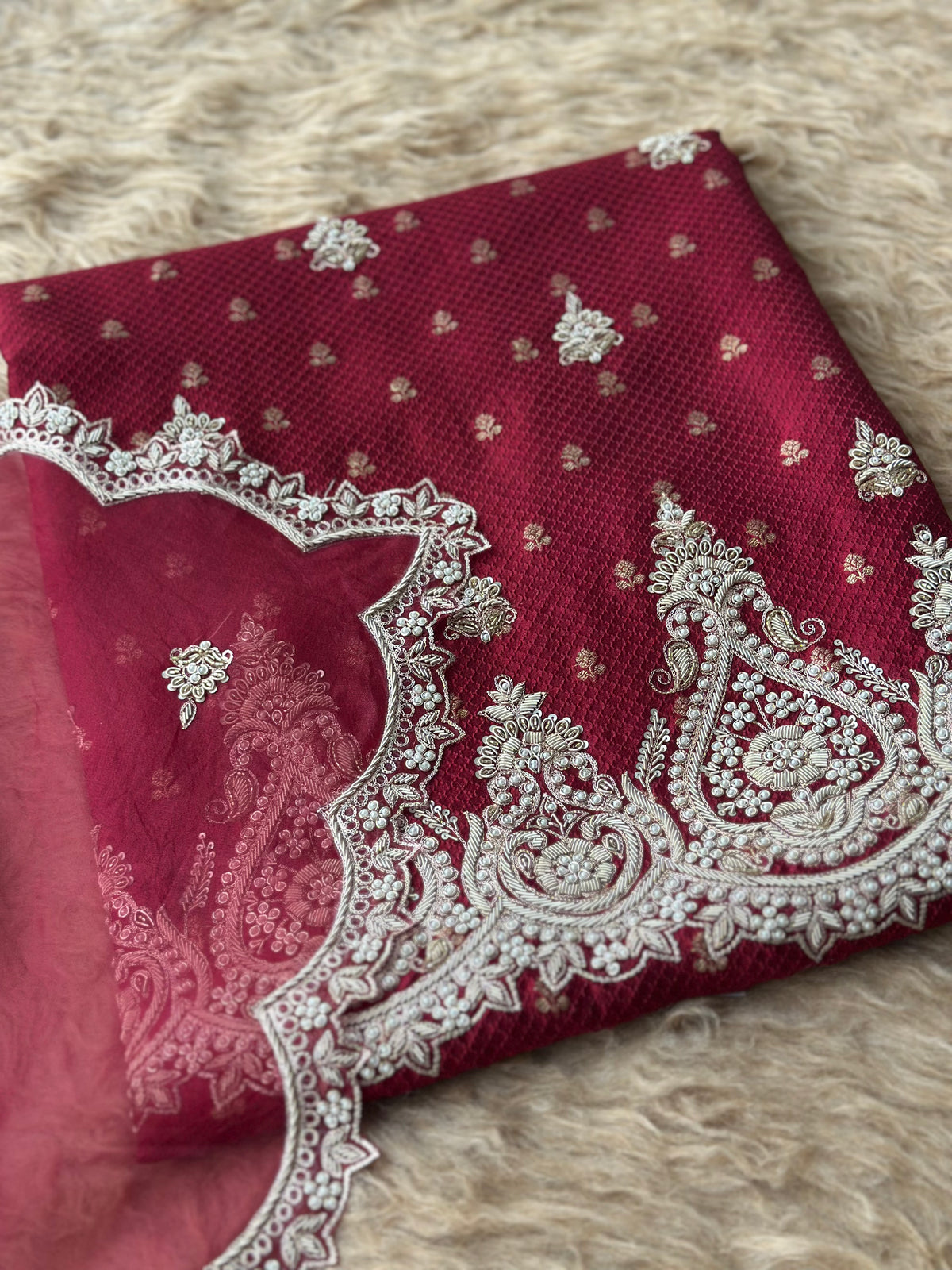 Designer Suit with Heavy Zardozi Embroidered Statement