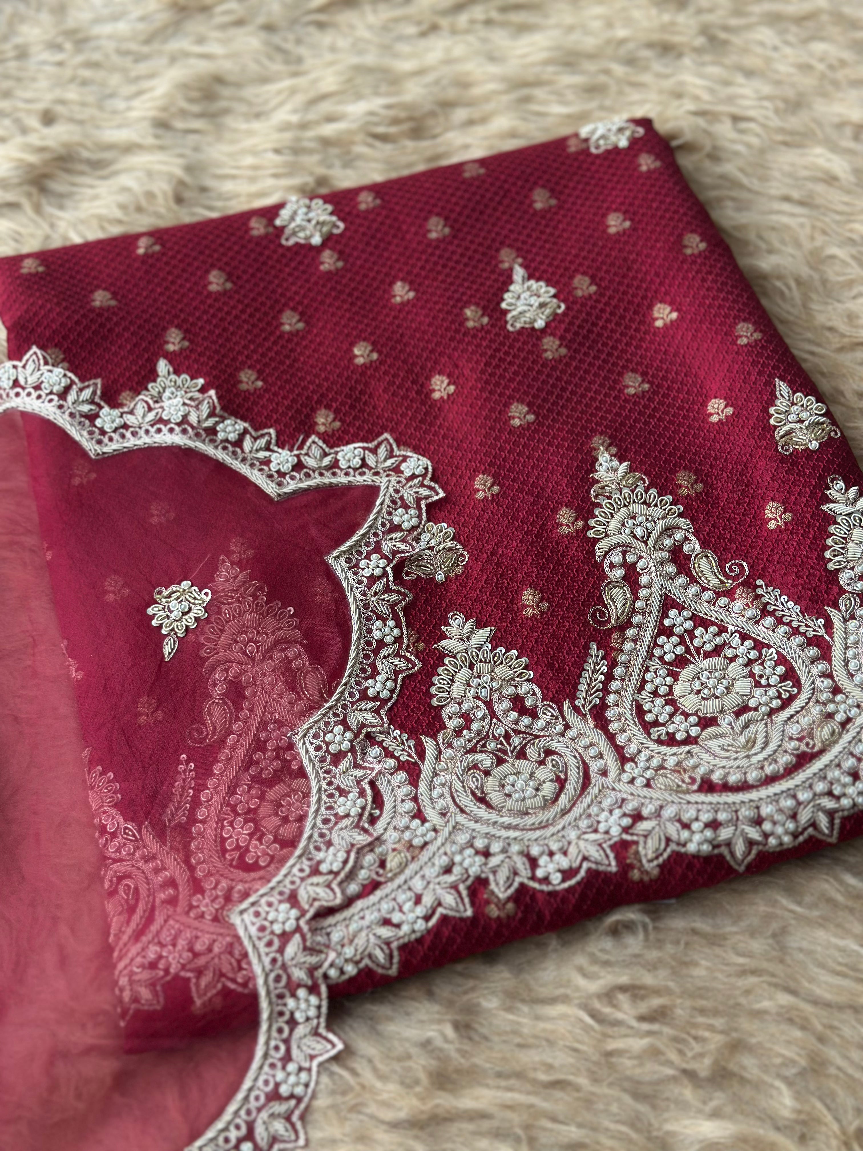 Designer Suit with Heavy Zardozi Embroidered Statement
