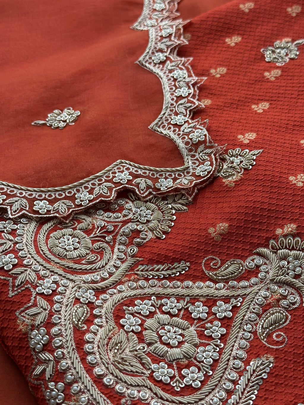 Designer Suit with Heavy Zardozi Embroidered Statement