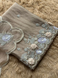 Ivory Blossom Hand-Embroidered Organza Suit Set
