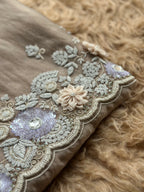 Ivory Blossom Hand-Embroidered Organza Suit Set