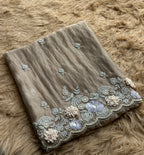 Ivory Blossom Hand-Embroidered Organza Suit Set