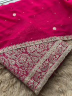 Ruby Regal Dabka Embroidered Festive Suit Set