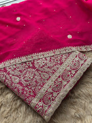 Ruby Regal Dabka Embroidered Festive Suit Set
