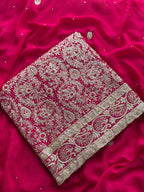 Ruby Regal Dabka Embroidered Festive Suit Set