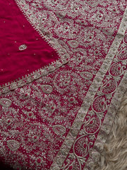 Ruby Regal Dabka Embroidered Festive Suit Set