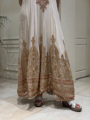 Hand-Embellished Chinnon Anarkali Set