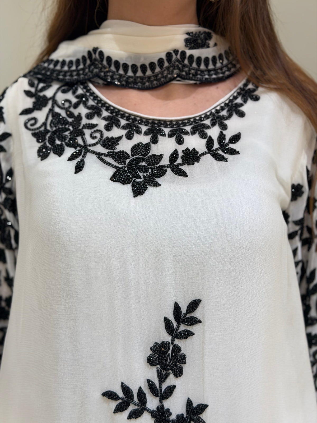 Ivory Noir Chinon Sharara Set