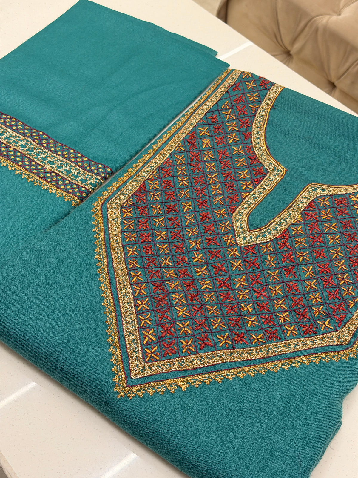 Pure Wool Tilla Sozni Unstitched
