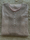 Champagne Blush Mirror & Bead Embroidered Festive Suit Set