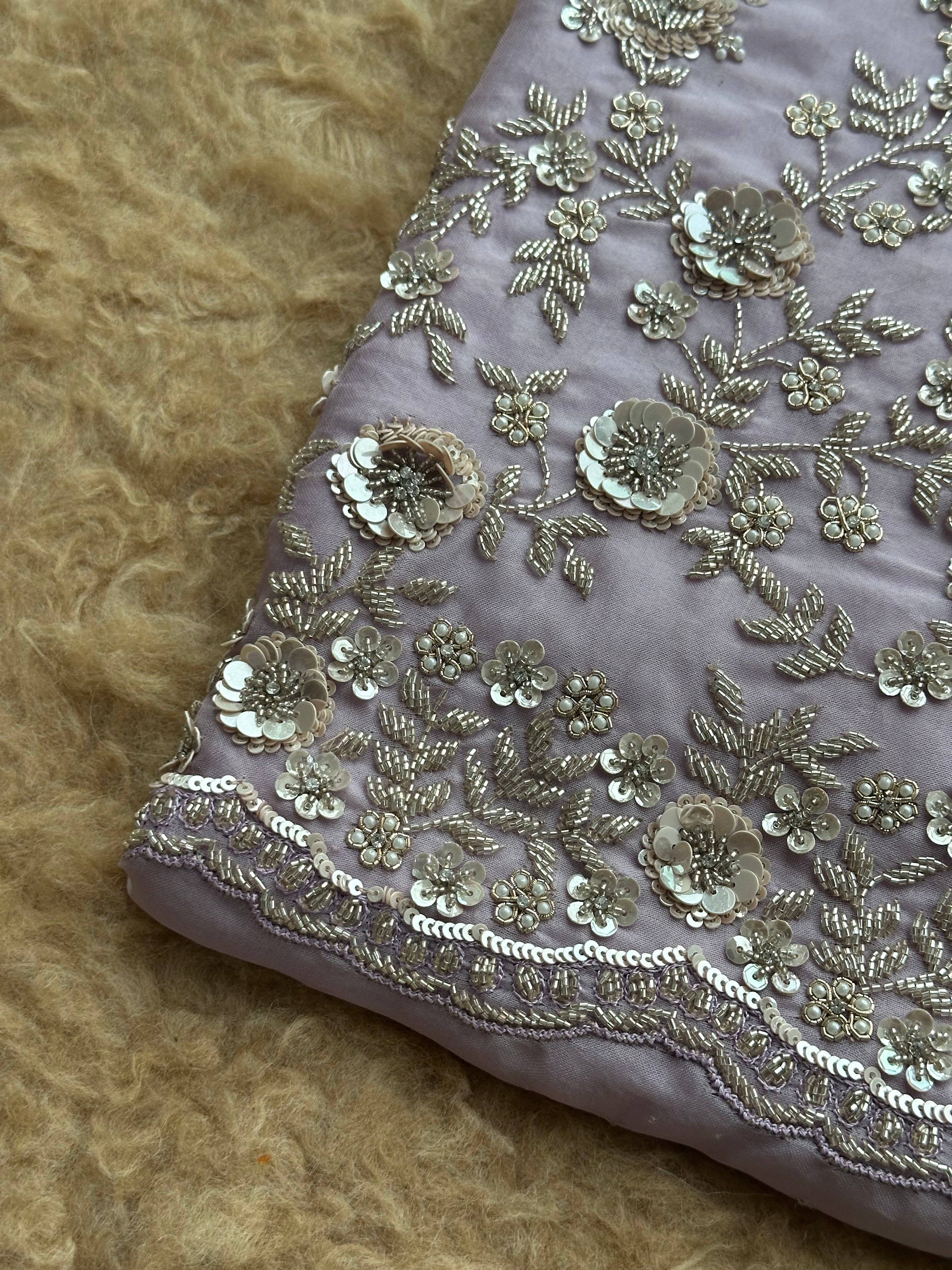 Celestial Bloom Embroidered Suit Set