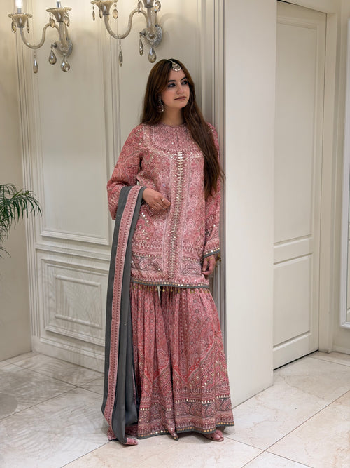 Noor-e-Gota Crepe Gharara Set