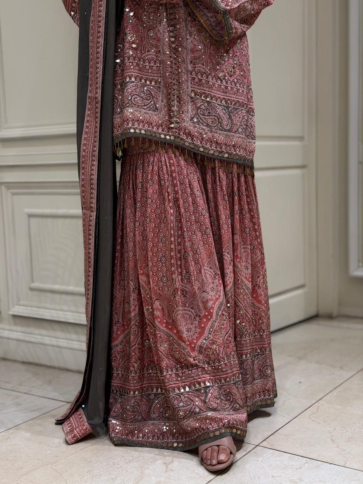 Noor-e-Gota Crepe Gharara Set