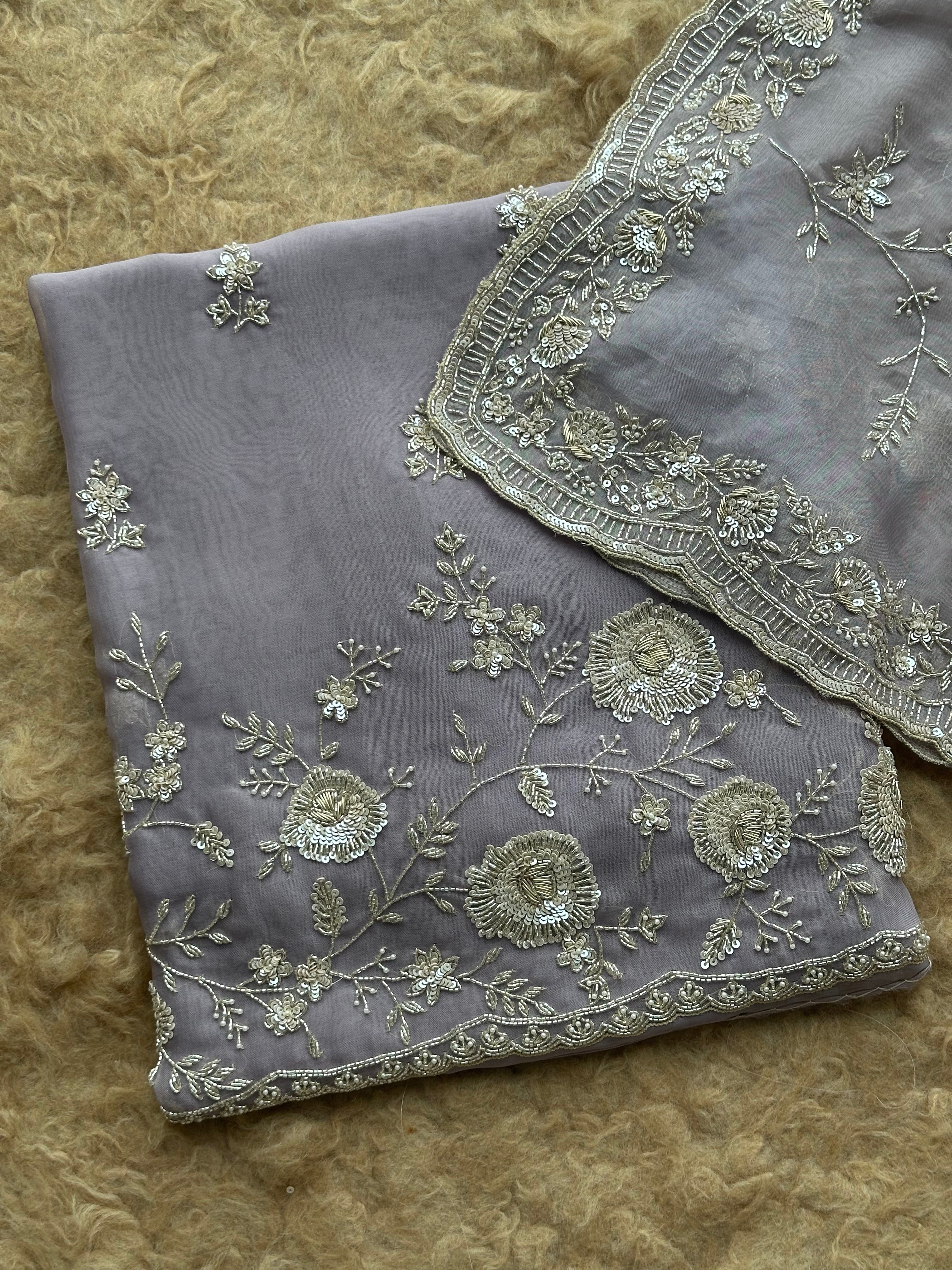 Classic Floral Embroidered Suit