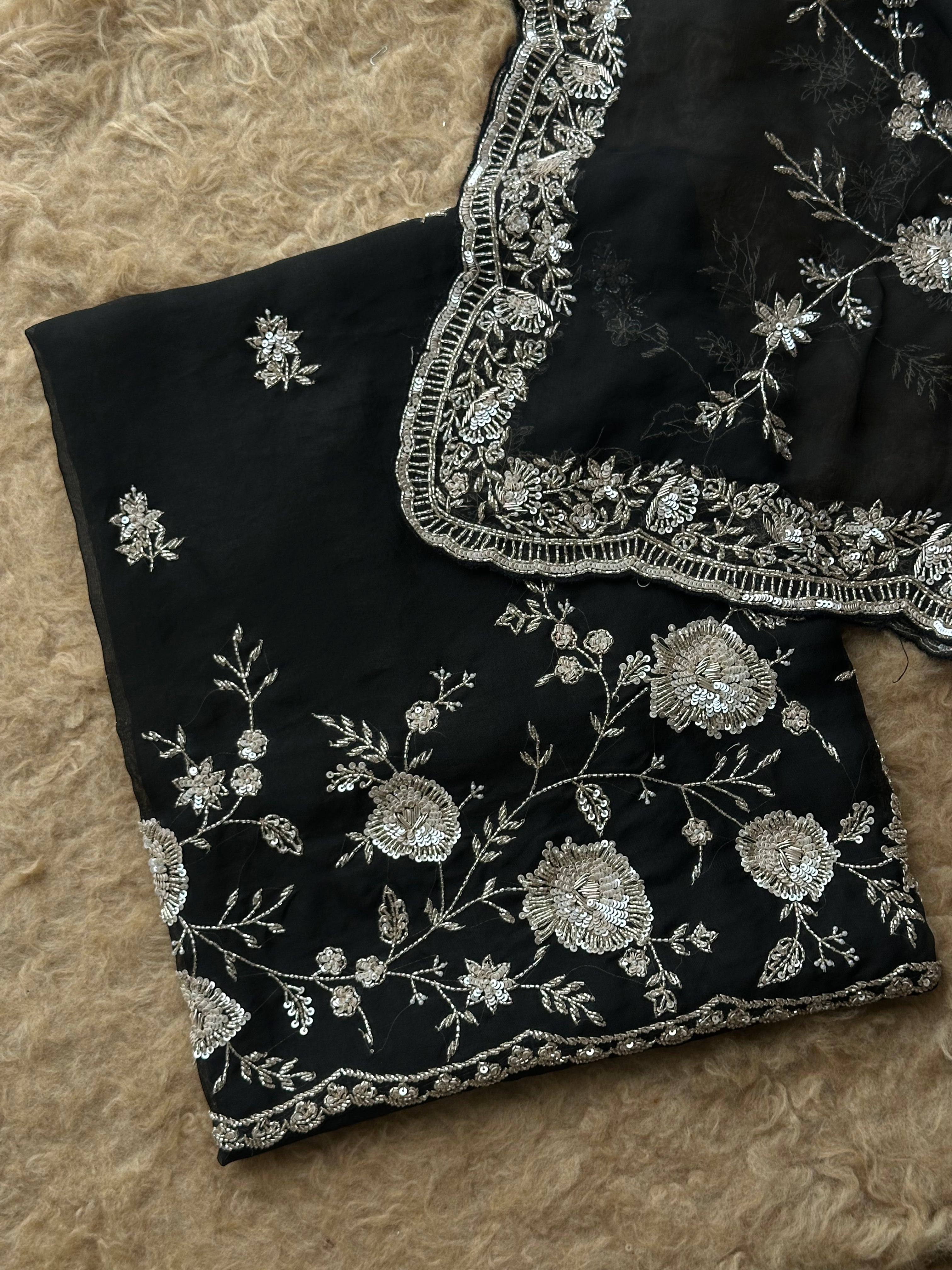 Classic Floral Embroidered Suit