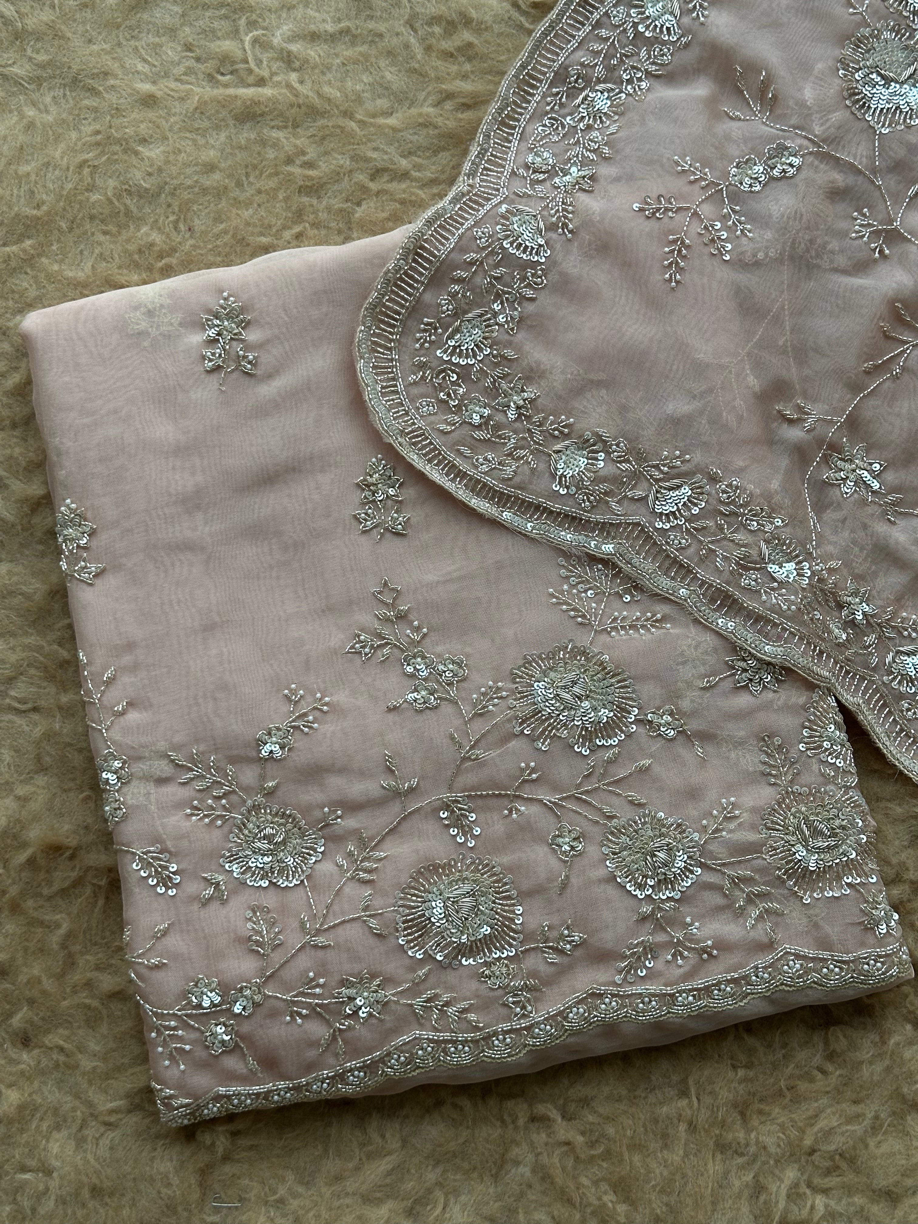 Classic Floral Embroidered Suit