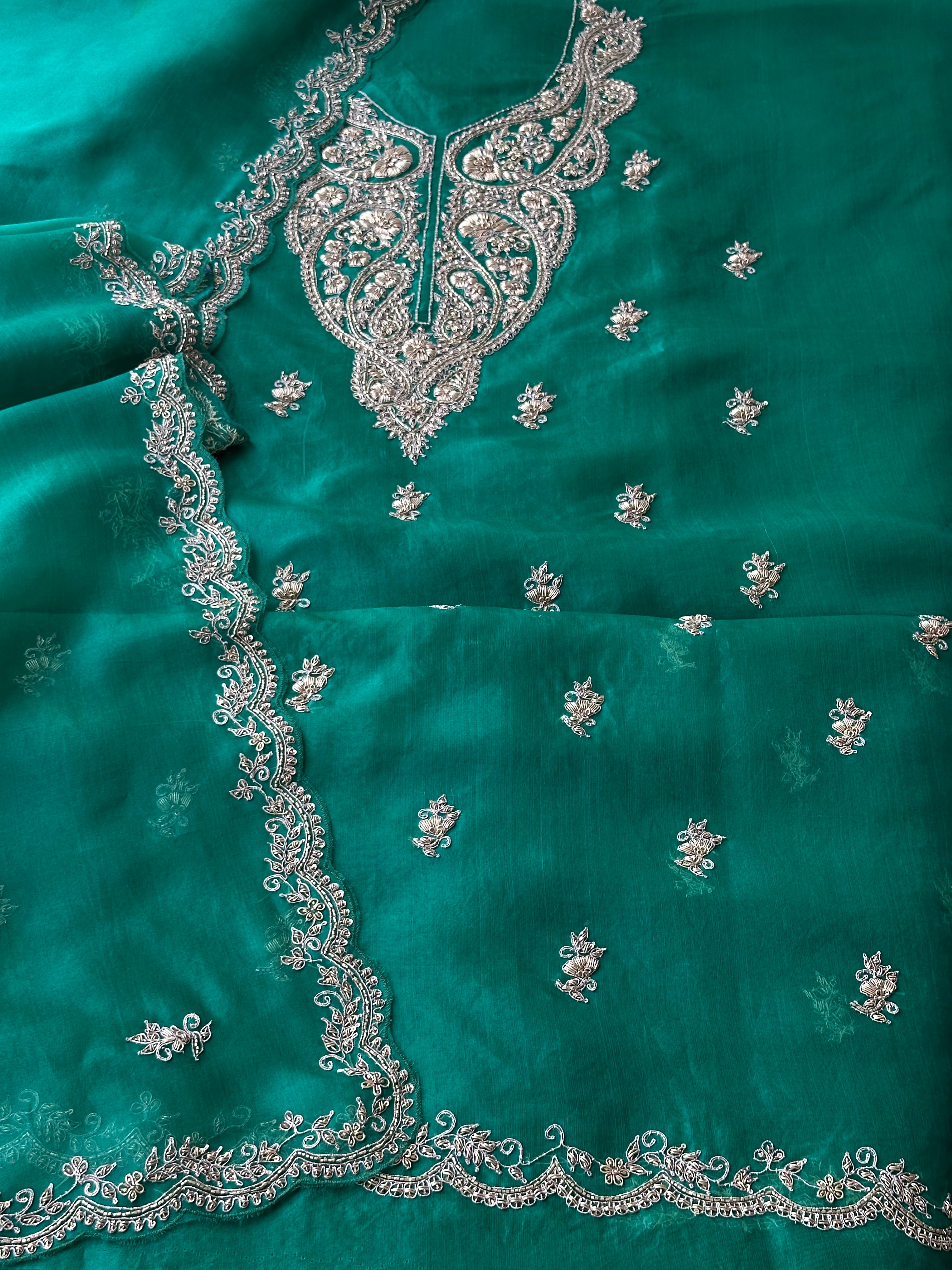Classic Zari Embroidered Suit