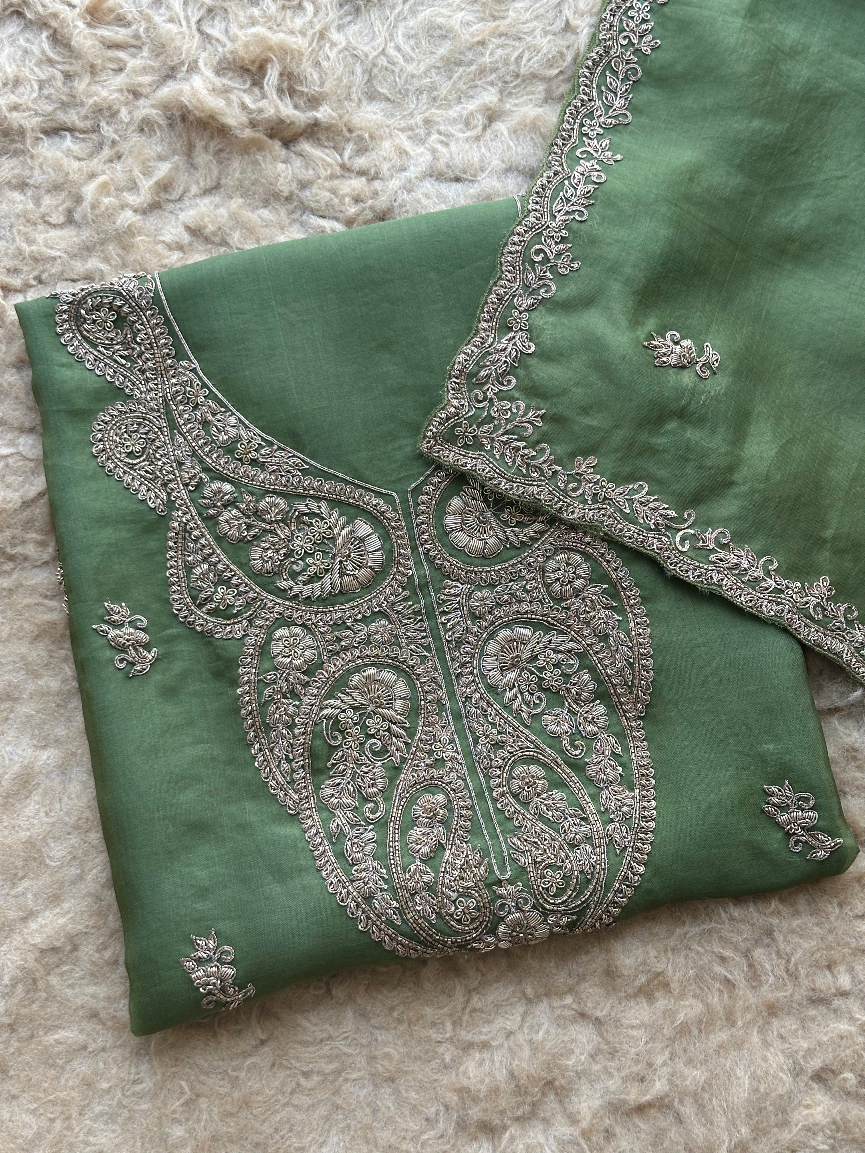 Classic Zari Embroidered Suit