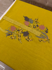 Pure Mull Appliqué Embroidered Suit Set