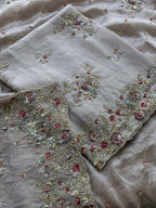 Delicate Floral Thread & Sequin Work Suit