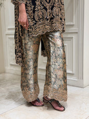Hand-Embellished Chinon Kurta Set
