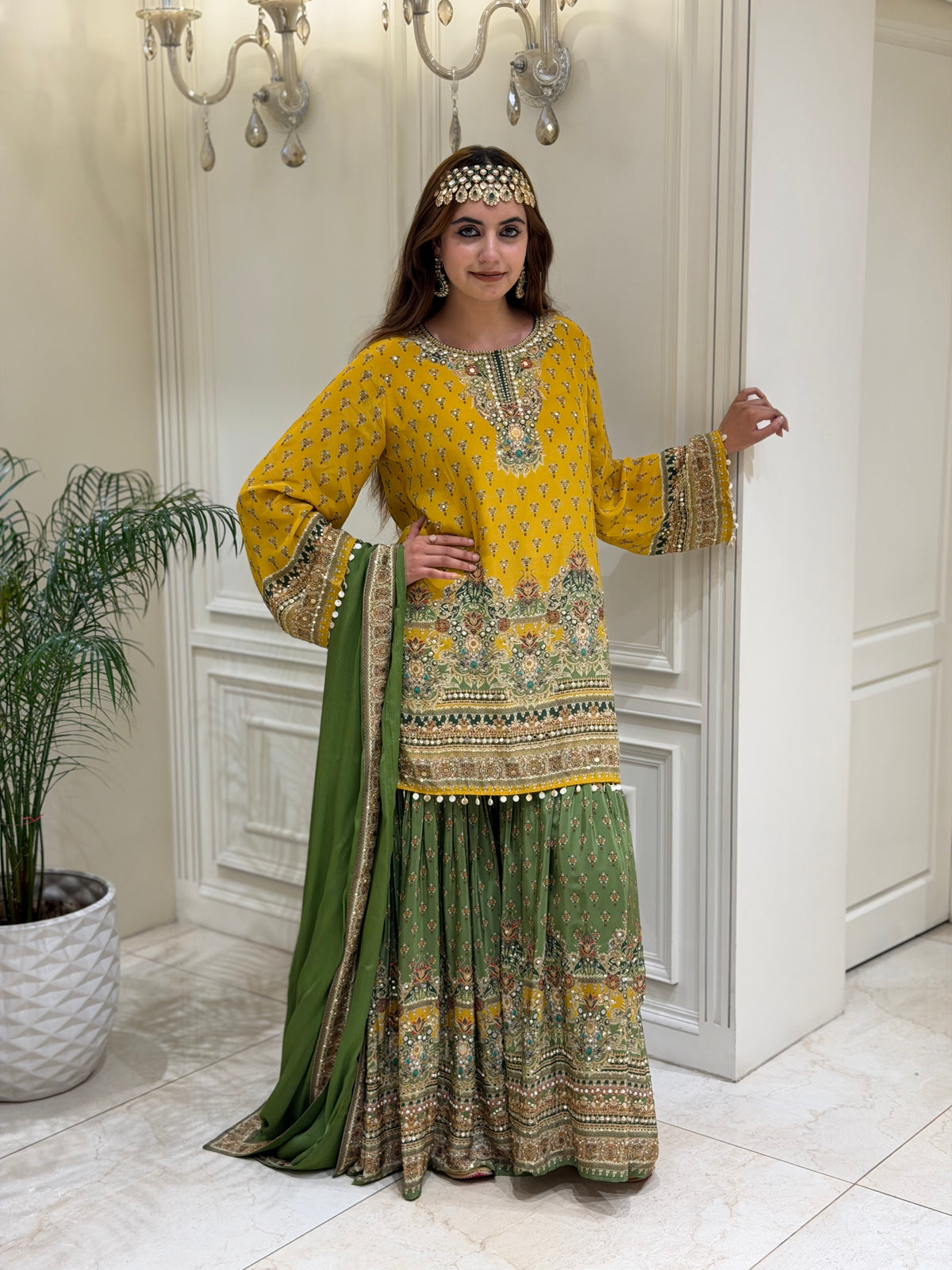 Pearl Mirage Crepe Gharara Set