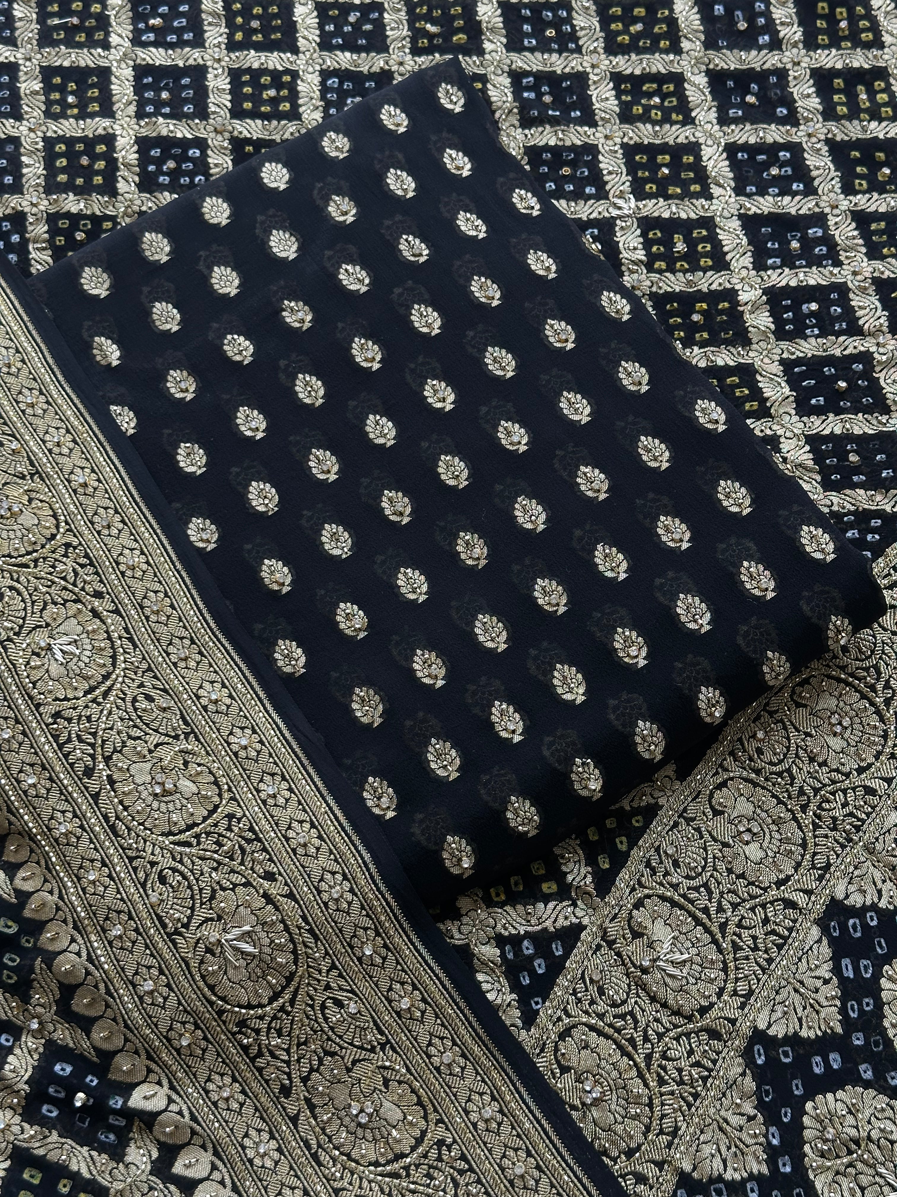 Handloom Zari Dabka Kadhana Suit Set
