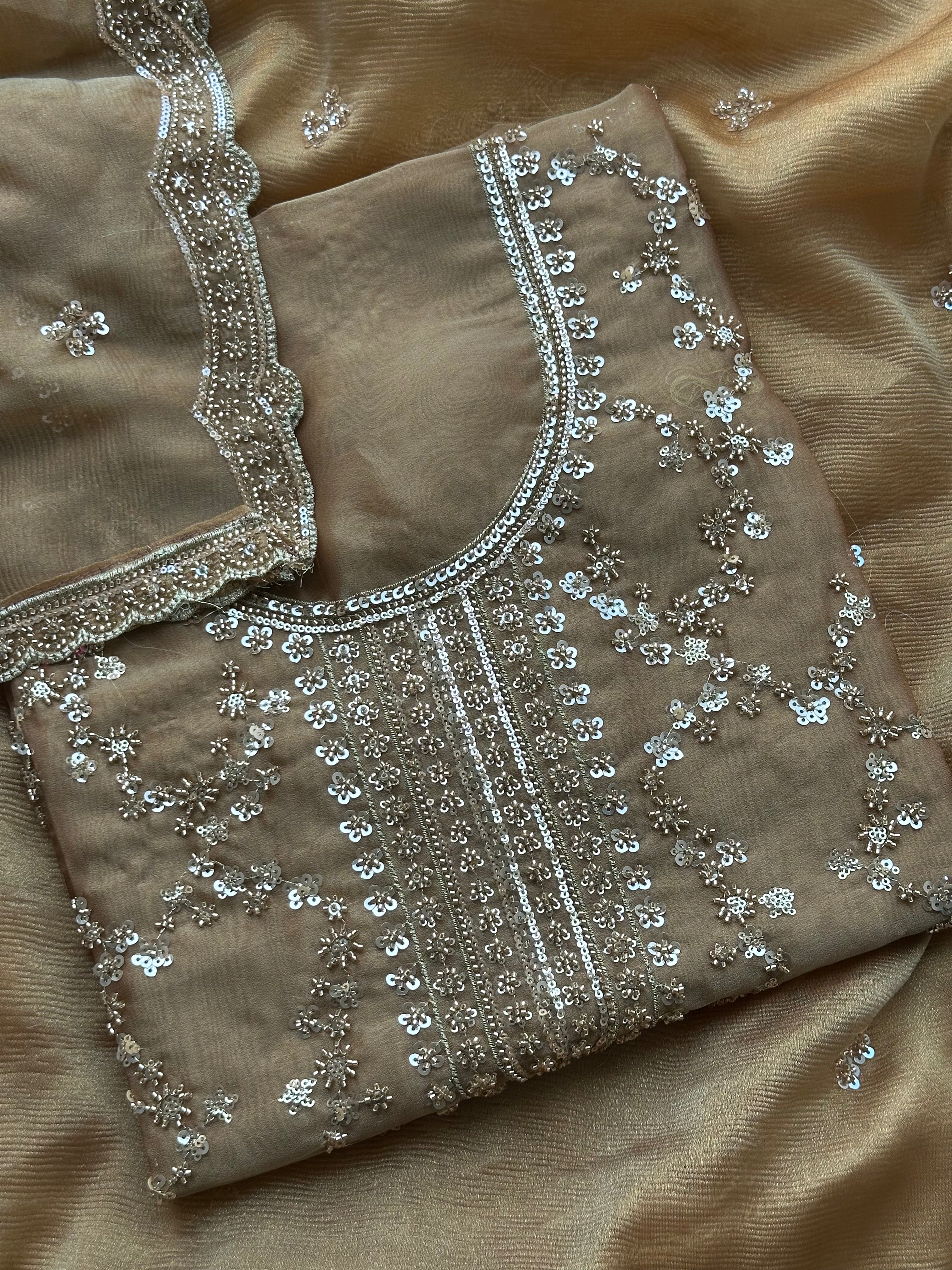 Aafreen Pastel Sparkle Suit Set