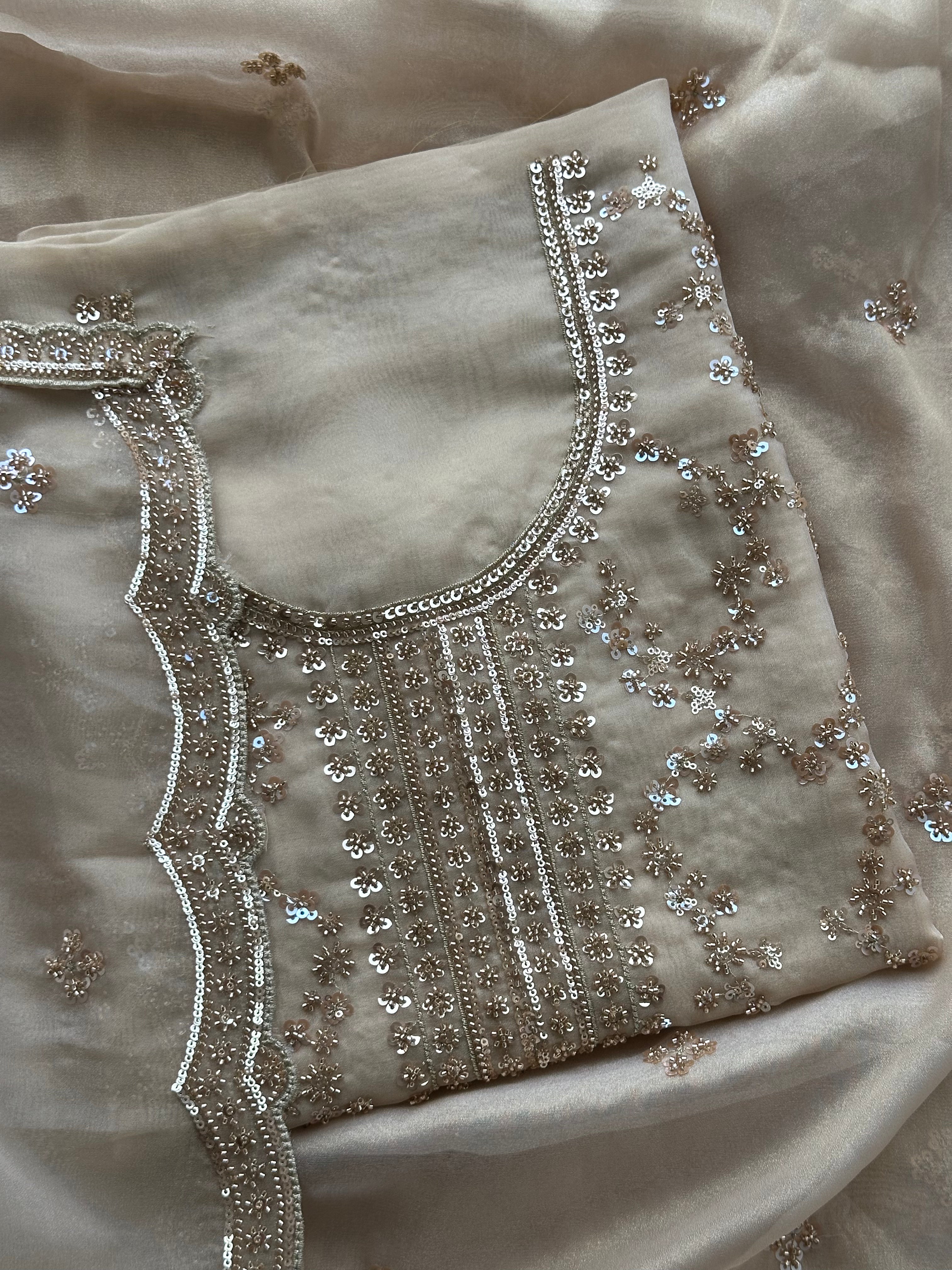 Aafreen Pastel Sparkle Suit Set