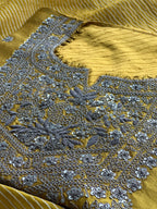 Zar Gul Mustard Embroidered Luxury Suit