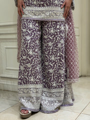 Hand-Embellished Georgette Sharara Set