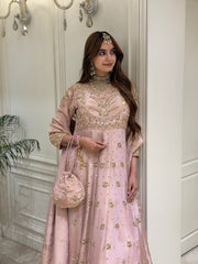 Blush Royale Tissue Silk Luxury Anarkali