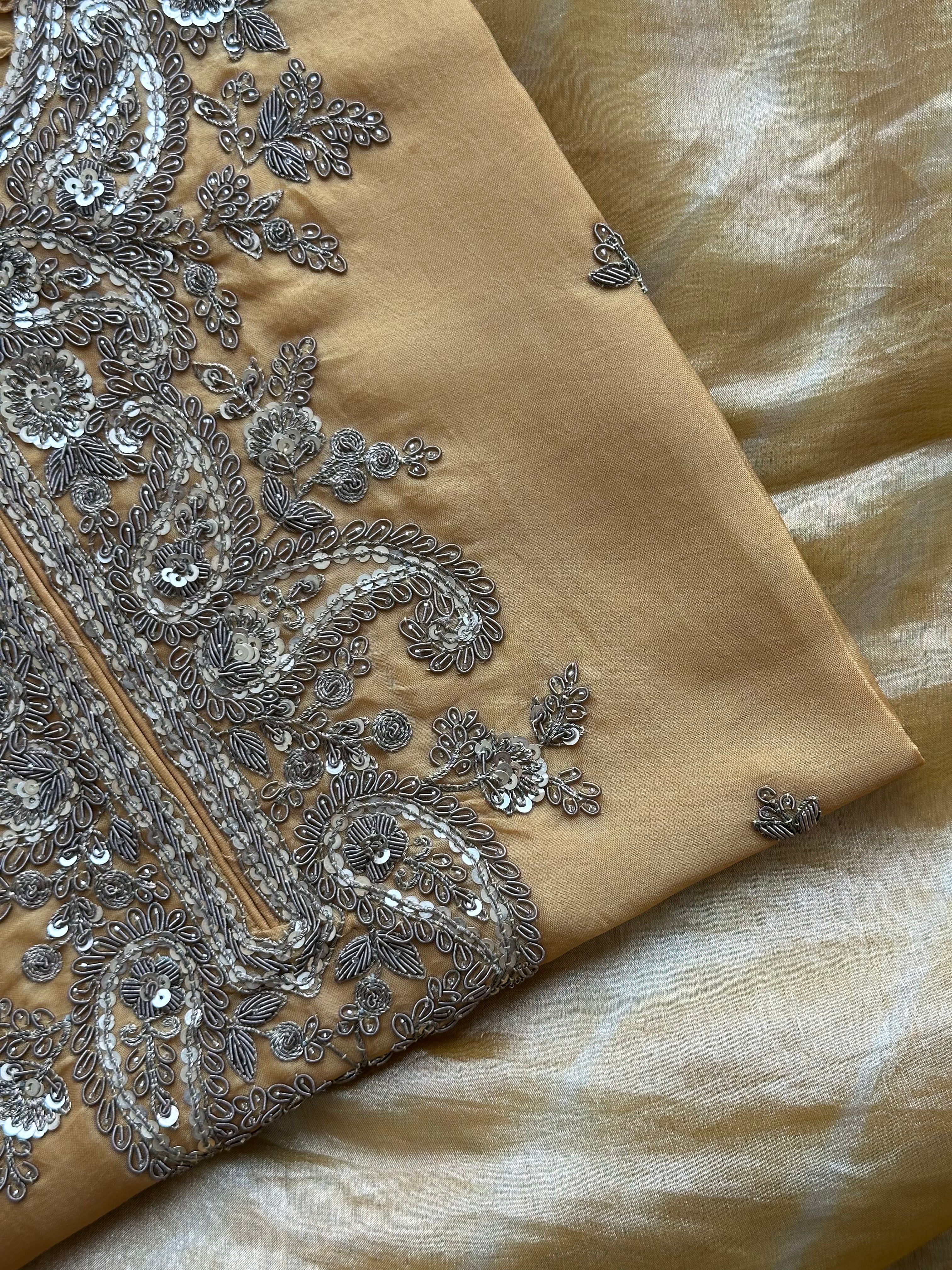 Zar Gul Mustard Tissue Ensemble