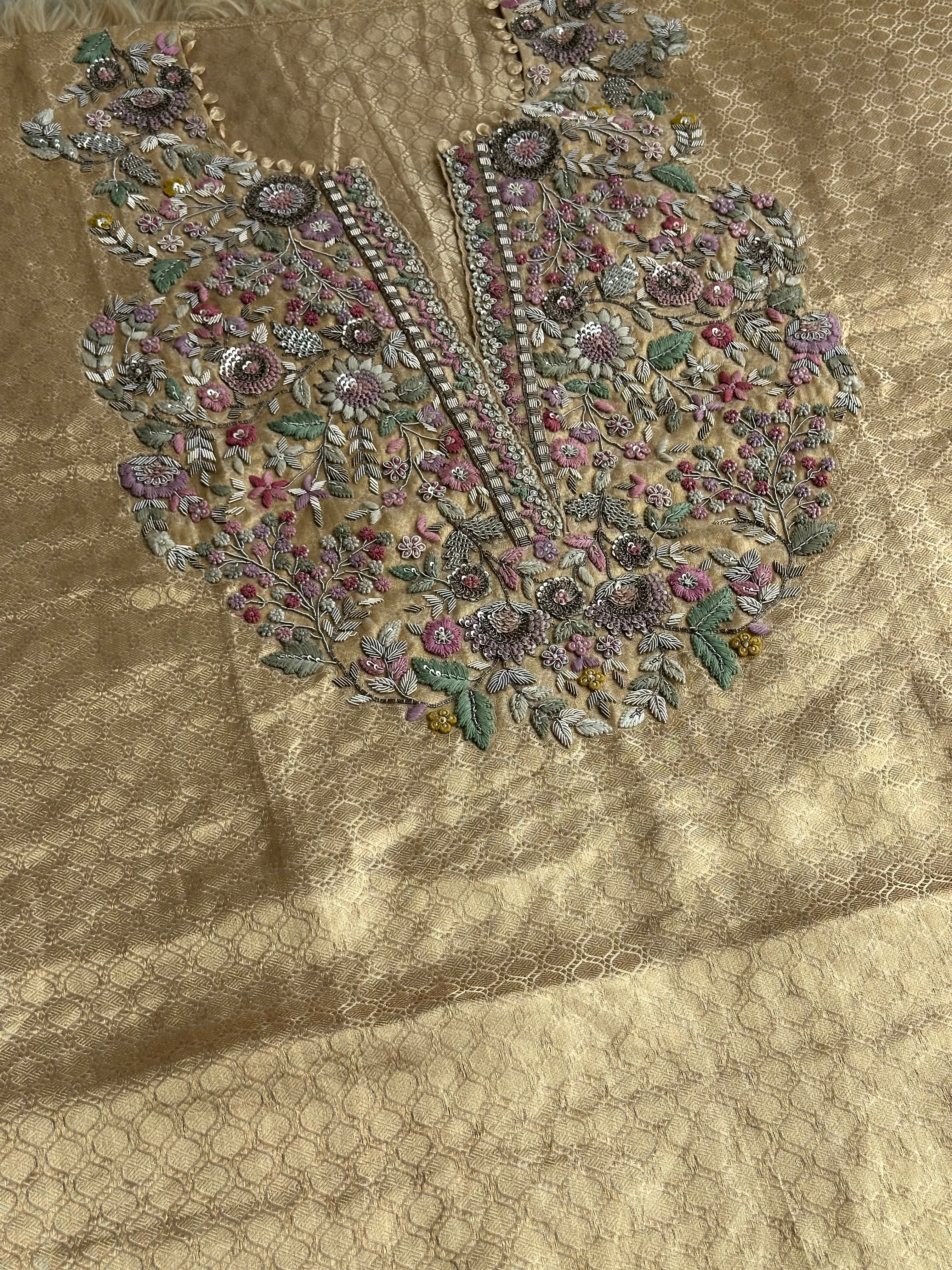 Noor-e-Zareen | Pure Tissue Luxury Unstitched Suit