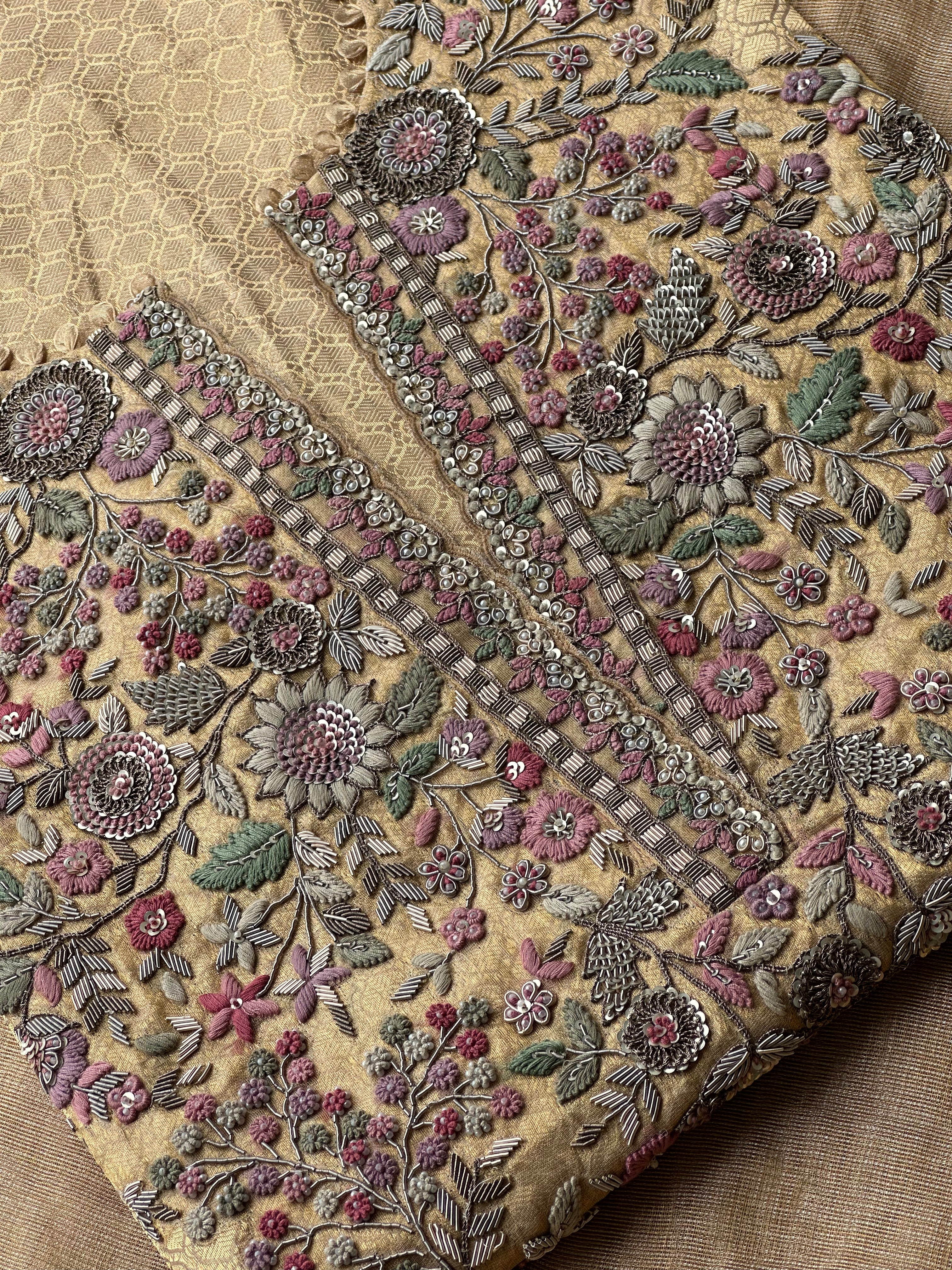 Noor-e-Zareen | Pure Tissue Luxury Unstitched Suit