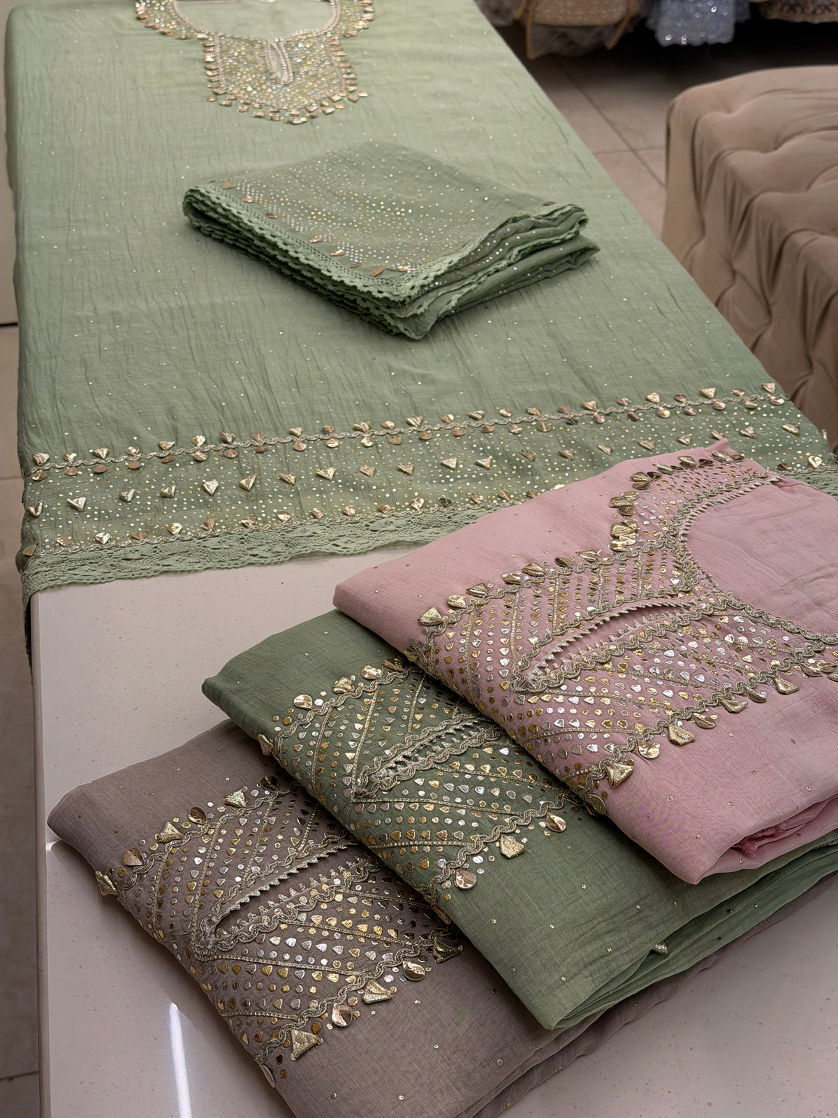 Pure Mull Gota Pitta Luxury Suit Set