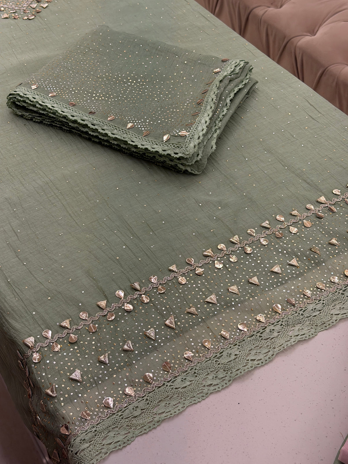 Pure Mull Gota Pitta Luxury Suit Set
