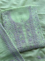 Gulbahar Pure Mull Chikankari Suit Set