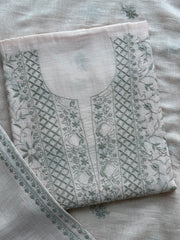 Gulbahar Pure Mull Chikankari Suit Set